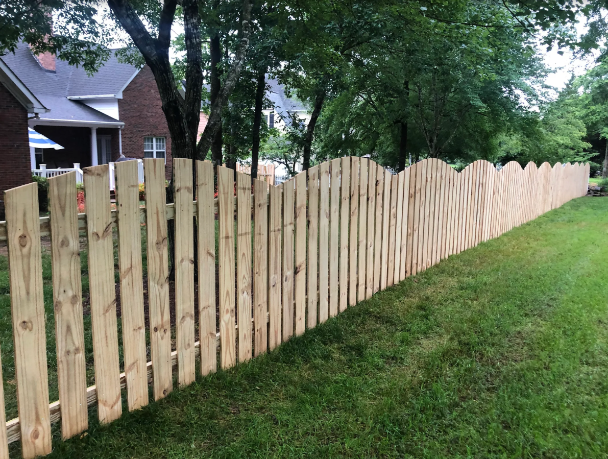 Premium cedar wood privacy fence with board-on-board design - Charlotte Metro area